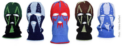 Cinq cagoules-tuques Luchadores de couleurs variées